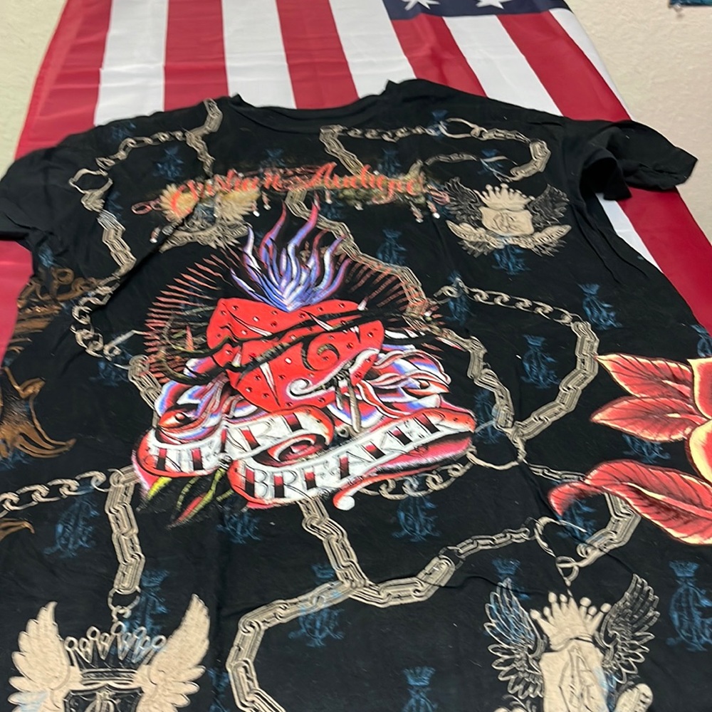 Christian audigier mens xl black ultra graphics